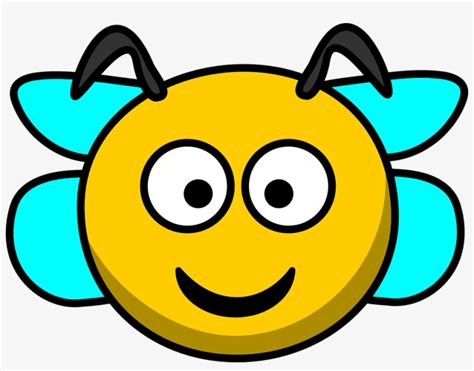 Bee Head Smile Bee Head Cartoon Free Transparent Png Download Pngkey