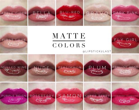Matte LipSense Colors | Lipsense colors, Lip colors, Lipsense matte colors