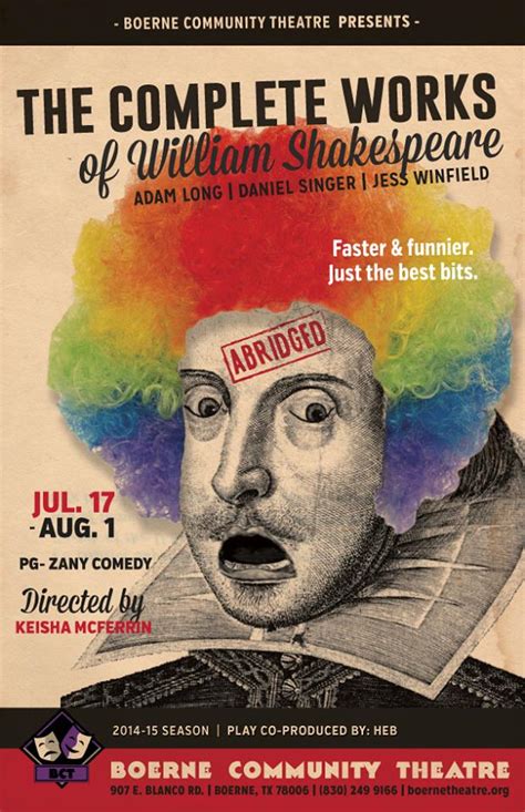 The Complete Works Of William Shakespeare Abridged Ctx Live Theatre