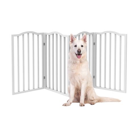 Petmaker Wooden Pet Gate Tall Freestanding 4 Panel Indoor Barrier