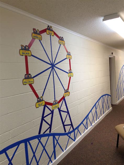 Vbs 2013 Ferris Wheel Using Multi Colored Painters Tape Classroom