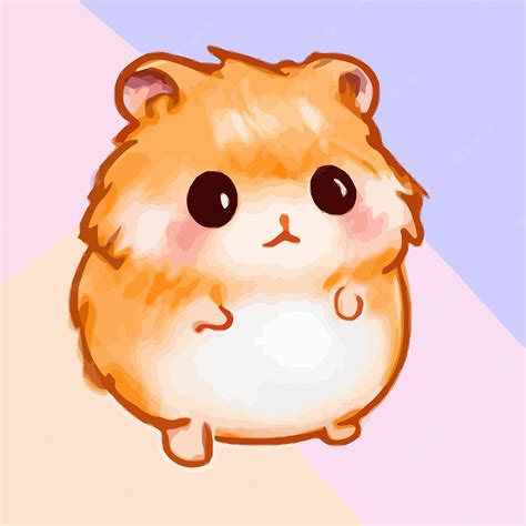 Premium Vector Cute Hamster Illustration Hamster Kawaii Chibi Vector