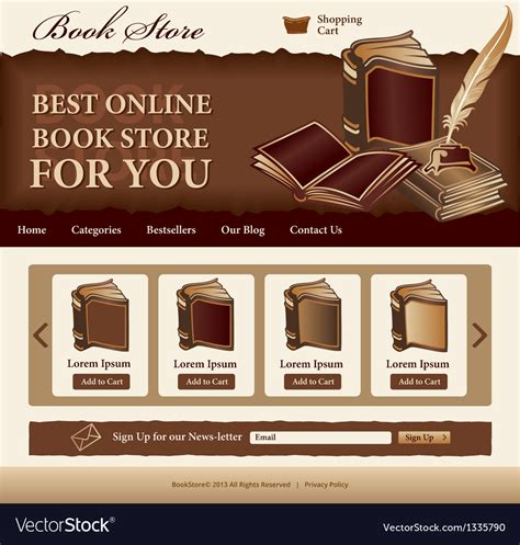 Book Store Template Royalty Free Vector Image VectorStock