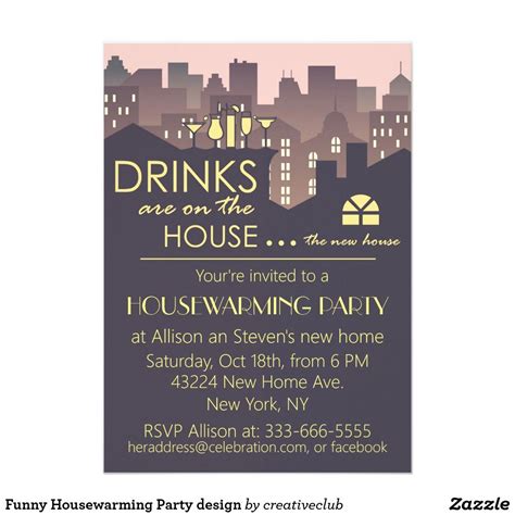 Funny Housewarming Party Design Invitation In 2021
