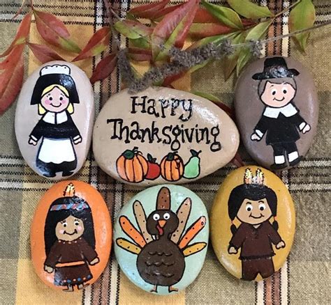 Pin On Thanksgiving Painted Rocks