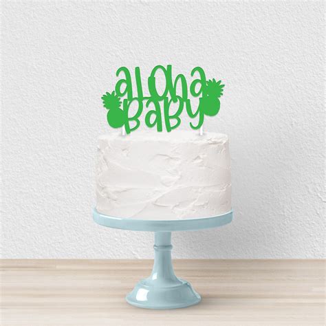 Aloha Baby Shower Cake Cupcake Toppers Svg Pineapple Paper Co