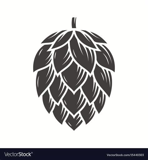 Hop Emblem Icon Label Logo Vector Image On With Images Beer