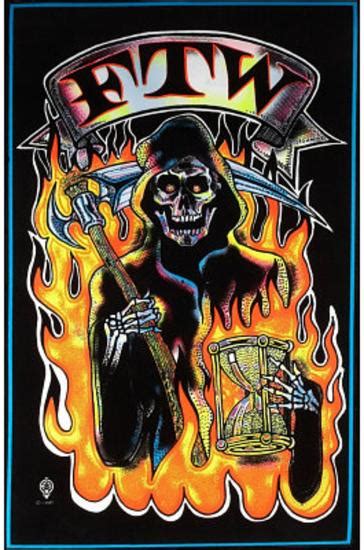 Ftw Grim Reaper Blacklight Poster Print Photo At