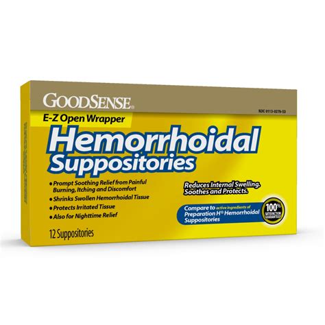 Goodsense® Hemorrhoidal Suppositories 12 Ct