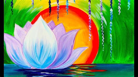 Zen Lotus Flower Step By Step For Beginners Acrylic Tutorial Lotus