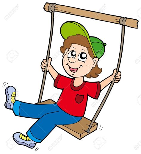 Boy On Swing Vector Clipart Panda Free Clipart Images