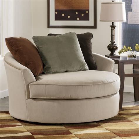 Laken Oversized Round Swivel Chair By Signature Design By Ashley