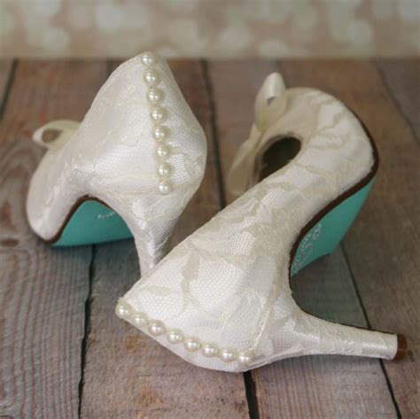 Ivory Wedding Shoes Ivory Closed Toe Wedding Heels With Ivory Lace