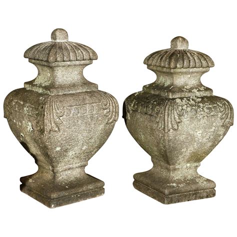 Carved Stone Finials at 1stdibs
