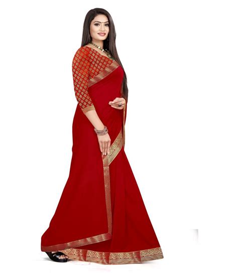 Navora Red Vichitra Silk Saree Buy Navora Red Vichitra Silk Saree Online At Low Price