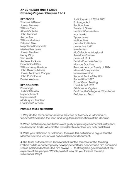 Judicial review refers to the power of judiciary to review and determine the validity of a law or an order. Marbury V Madison 1803 Worksheet Answers | Kids Activities