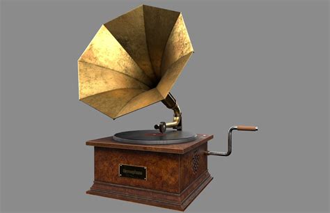 Gramophone Music Old 3d Model Turbosquid 1624667