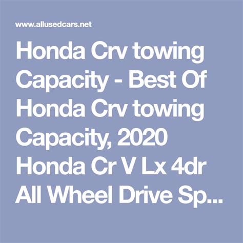 I lost my left rear wheel when the lugs. Honda Crv towing Capacity - Best Of Honda Crv towing ...