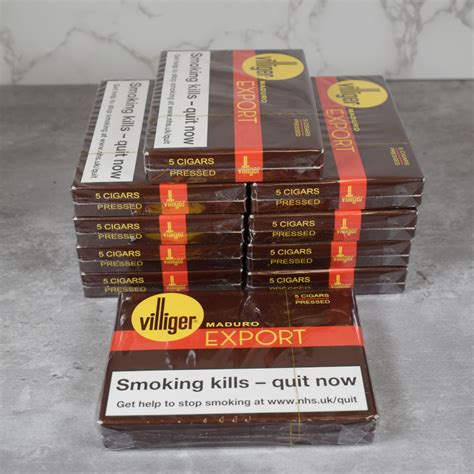 Villiger Export Pressed Maduro Cigar 10 Packs Of 5 50