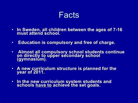 Educational System In Sweden