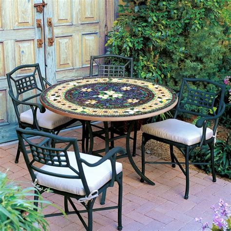 Small Round Table Mosaic Patio Table Patio Table Patio Table Set