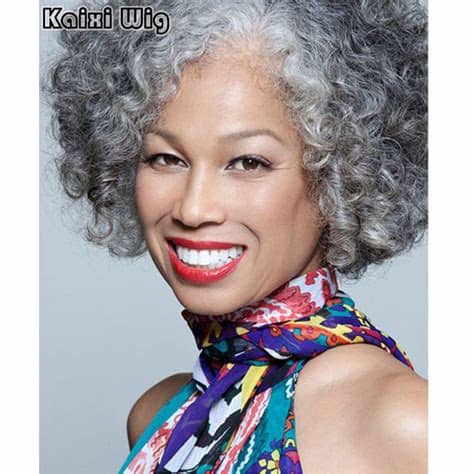 Best 100% human hair wigs for black women,cheap wigs for sale | rewigs. Short Curly Gery Wig Short Haircut For Women Grey Ombre ...