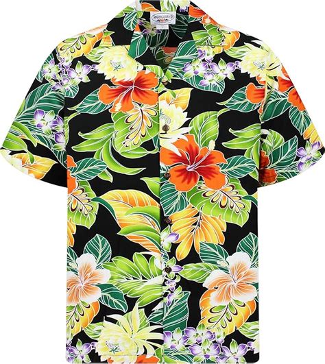 Pacific Legend Original Camisa Hawaiana Caballeros S XL Manga Corta Bolsillo