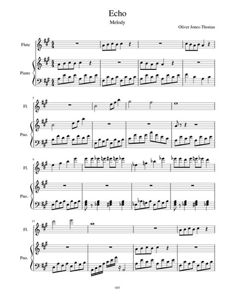 Echo Sheet Music For Flute Piano Download Free In Pdf Or Midi