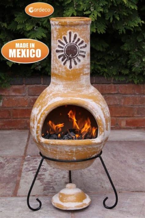 Sol Mexican Chiminea Rustic Orange Large Uk