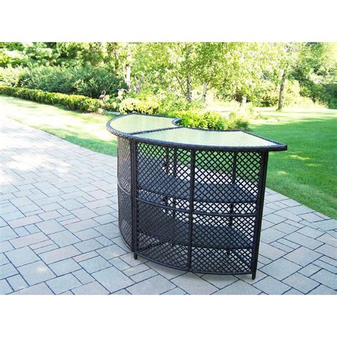 Unbranded Wicker Outdoor Serving Bar Hd90096 Cf The Home Depot