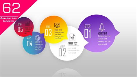 Five Step Floating Bubble Infographicpowerpoint Infographicsgraphic
