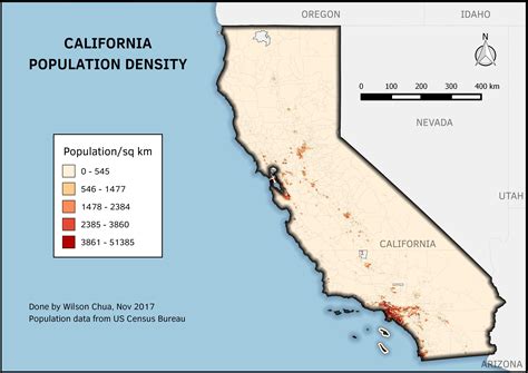 California Population Density Map