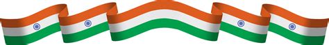 India Flag Ribbon Banner 10259655 Png