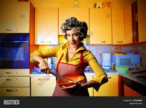 Housewife Cooking Image And Photo Free Trial Bigstock