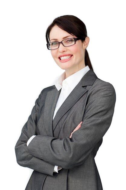 Premium Photo Radiant Businesswoman Wearing Glasses
