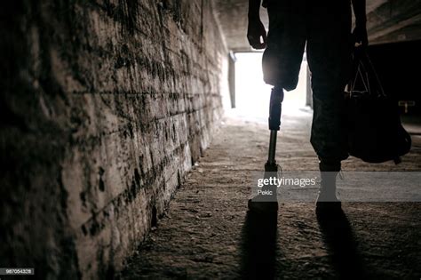 Young Amputee Soldier Coming Home From War High Res Stock Photo Getty