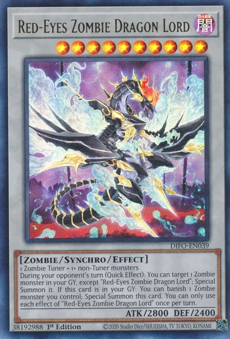 Red Eyes Zombie Dragon Lord Dimension Force Yugioh