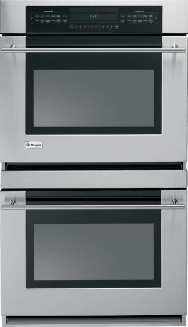 Zet1 has full extension and self clean racks. GE Monogram 30" built-In electric double oven - Modern ...