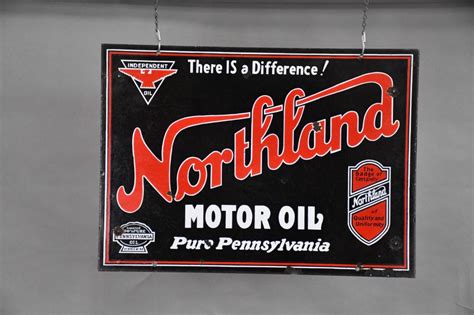 Sold Price Northland Motor Oil Windependent Logo Porcelain Sign