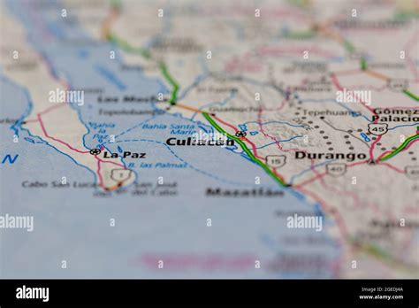 Culiacan Mexico Shown On A Road Map Or Geography Map Stock Photo Alamy