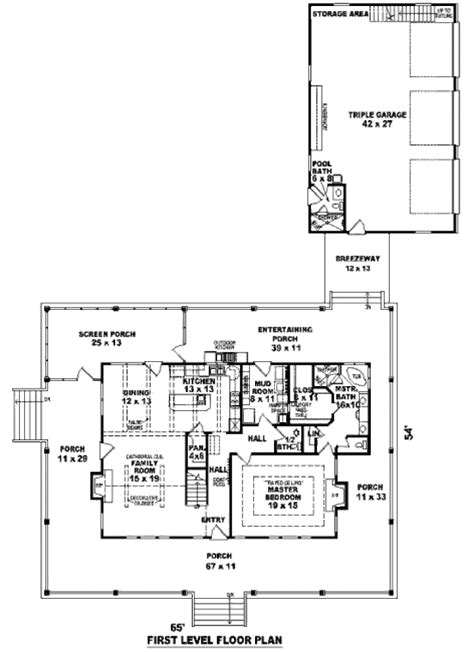 Southern Style House Plan 3 Beds 3 Baths 2300 Sqft Plan 81 13909