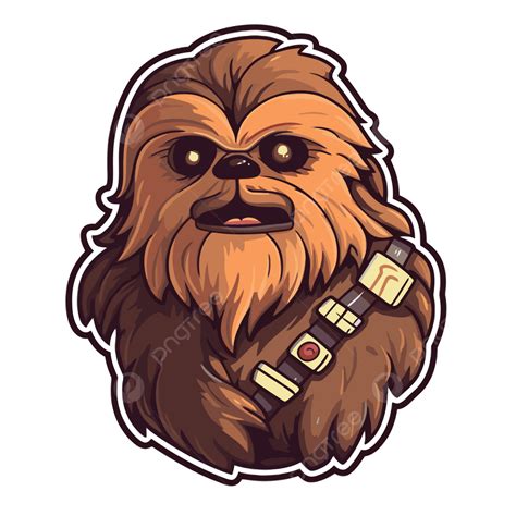 Star Wars Chewbacca Pegatina Clipart Vector Png Diseño De Pegatinas