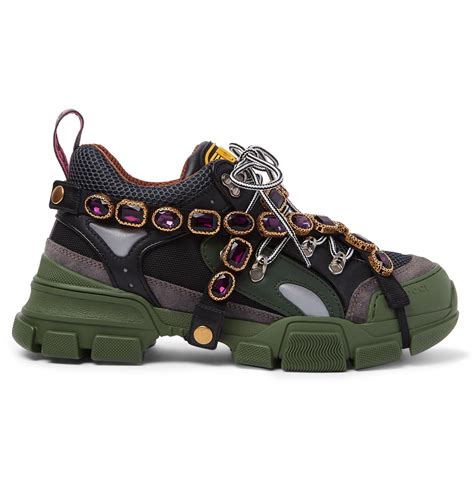 Gucci Flashtrek Chunky Sneakers In Green For Men Save 19 Lyst