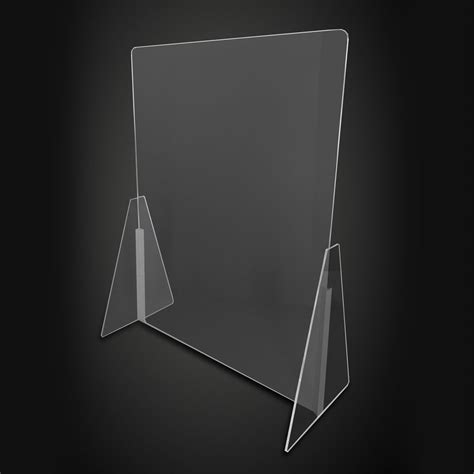 X Portrait Orientation Clear Acrylic Barrier Shield Design Manufacturing