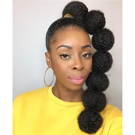 Afro Puff Bubble Ponytails Are Trending On Instagram Afrohairstyles