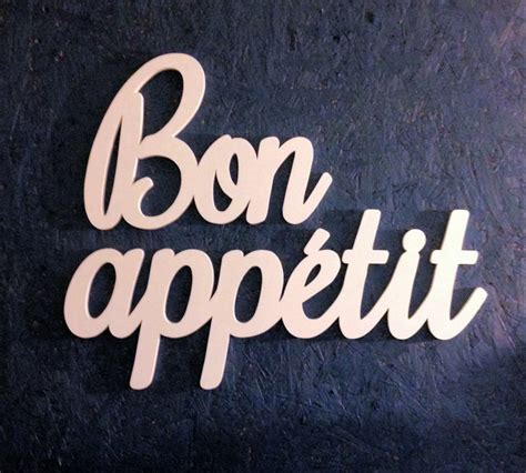 Bon Appetit Large Wooden French Bon Appetit Sign Handmade Etsy
