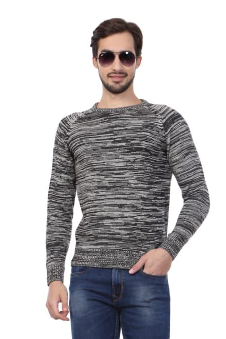 Buy Men Grey Knit Crew Neck Sweater Online 170150 Peter England