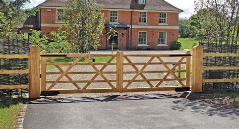 Farmfield Style Driveway Gates Handmade From Timber Wood Gates