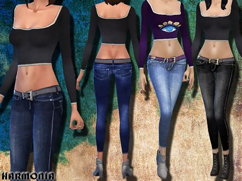The Sims Resource Update Curve Loving Look Belted Jean