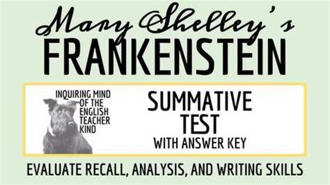 Frankenstein Test And Answer Key Printable Tpt